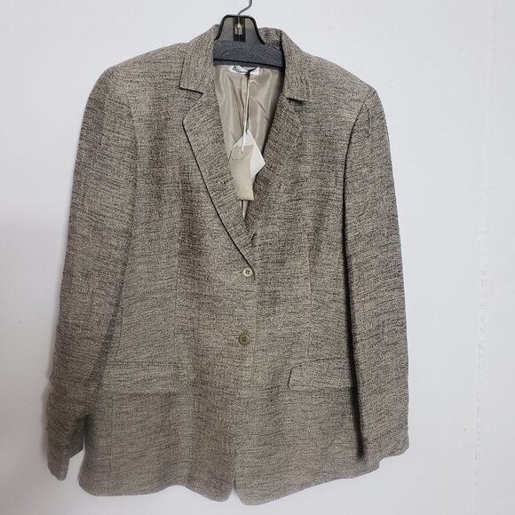 Barry Bricken Vintage Tweed Blazer size 14 new with tags.  Beautifully made - Picture 1 of 8